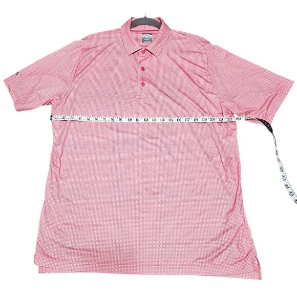 Callaway Men's Opti-Dri Pink Diamond Pattern Polo Shirt L Short Sleeve Golf Top - Picture 10 of 10